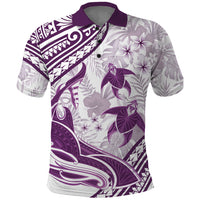 Purple Polynesia Polo Shirt Polynesian Turtle Shark Tattoo Tropical Vintage LT14 Purple - Polynesian Pride