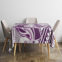 Purple Polynesia Tablecloth Polynesian Turtle Shark Tattoo Tropical Vintage