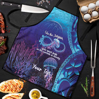 Polynesia Jellyfish Memorial Personalised Apron Infinity Jellies Polynesian Pattern