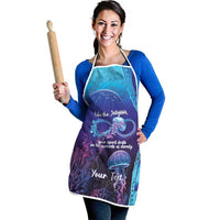 Polynesia Jellyfish Memorial Personalised Apron Infinity Jellies Polynesian Pattern
