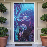 Polynesia Jellyfish Memorial Personalised Door Cover Infinity Jellies Polynesian Pattern