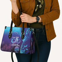Polynesia Jellyfish Memorial Personalised Leather Bag Infinity Jellies Polynesian Pattern