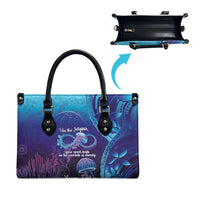 Polynesia Jellyfish Memorial Personalised Leather Bag Infinity Jellies Polynesian Pattern