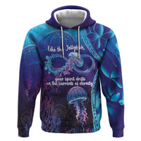Polynesia Jellyfish Memorial Personalised Zip Hoodie Infinity Jellies Polynesian Pattern LT14 Pullover Hoodie Purple - Polynesian Pride