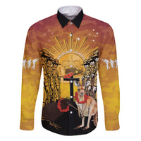 Australia And New Zealand ANZAC Family Matching Off The Shoulder Long Sleeve Dress and Hawaiian Shirt Aussie Kangaroo With Aotearoa Kiwi Lest We Forget