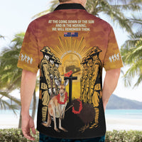 Australia And New Zealand ANZAC Hawaiian Shirt Aussie Kangaroo With Aotearoa Kiwi Lest We Forget LT14 - Polynesian Pride