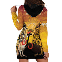 Australia And New Zealand ANZAC Hoodie Dress Aussie Kangaroo With Aotearoa Kiwi Lest We Forget
