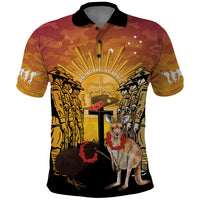 Australia And New Zealand ANZAC Polo Shirt Aussie Kangaroo With Aotearoa Kiwi Lest We Forget