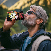 Wallis and Futuna Victory Day 4 in 1 Can Cooler Tumbler Liberty Equality Fraternity Polynesian Plumeria