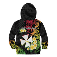 Wallis and Futuna Victory Day Kid Hoodie Liberty Equality Fraternity Polynesian Plumeria