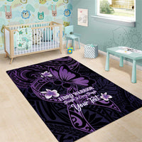 Personalised Fibromyalgia Awareness Month Area Rug Fibro Warrior Strength In Every Struggle