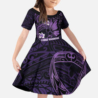 Personalised Fibromyalgia Awareness Month Family Matching Mermaid Dress and Hawaiian Shirt Fibro Warrior Strength In Every Struggle
