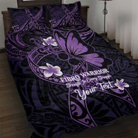 Personalised Fibromyalgia Awareness Month Quilt Bed Set Fibro Warrior Strength In Every Struggle