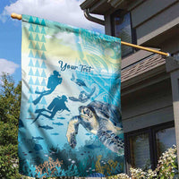 Personalized Snorkeling Hawaii Garden Flag Ocean Lover Hawaiian Kakau Honu Turtle
