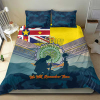 Niue ANZAC Day Bedding Set We Will Remember Them Camouflage Style