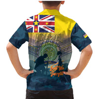 Niue ANZAC Day Family Matching Mermaid Dress and Hawaiian Shirt We Will Remember Them Camouflage Style