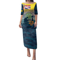 Niue ANZAC Day Family Matching Puletasi and Hawaiian Shirt We Will Remember Them Camouflage Style