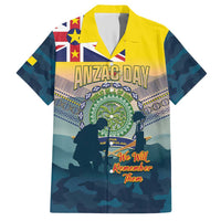 Niue ANZAC Day Hawaiian Shirt We Will Remember Them Camouflage Style