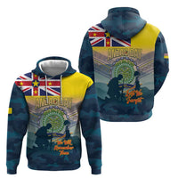 Niue ANZAC Day Hoodie We Will Remember Them Camouflage Style