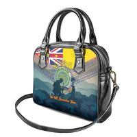 Niue ANZAC Day Shoulder Handbag We Will Remember Them Camouflage Style LT14 - Polynesian Pride