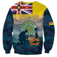 Niue ANZAC Day Sweatshirt We Will Remember Them Camouflage Style