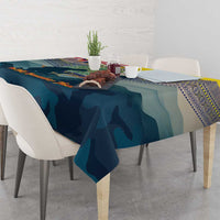 Niue ANZAC Day Tablecloth We Will Remember Them Camouflage Style