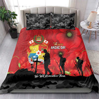 Tonga ANZAC Day Bedding Set Ngatu Pattern We Will Remember Them