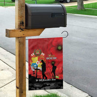 Tonga ANZAC Day Garden Flag Ngatu Pattern We Will Remember Them