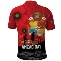 Tonga ANZAC Day Polo Shirt Ngatu Pattern We Will Remember Them