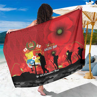 Tonga ANZAC Day Sarong Ngatu Pattern We Will Remember Them