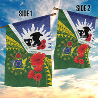 Cook Islands ANZAC Day Garden Flag Last Post Lest We Forget