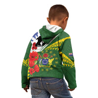 Cook Islands ANZAC Day Kid Hoodie Last Post Lest We Forget
