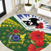Cook Islands ANZAC Day Round Carpet Last Post Lest We Forget