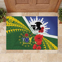 Cook Islands ANZAC Day Rubber Doormat Last Post Lest We Forget