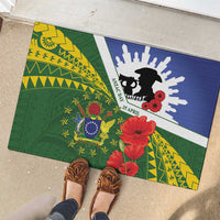 Cook Islands ANZAC Day Rubber Doormat Last Post Lest We Forget