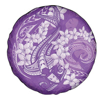 Purple Polynesia Hammerhead Shark Tattoo With Plumeria Lei Spare Tire Cover