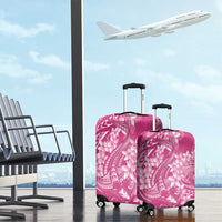 Pink Polynesia Hammerhead Shark Tattoo With Plumeria Lei Luggage Cover LT14 - Polynesian Pride