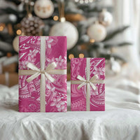 Pink Polynesia Hammerhead Shark Tattoo With Plumeria Lei Wrapping Paper - Polynesian Pride