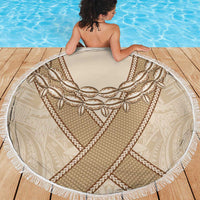 Mauri Ribaberiki Kiribati Beach Blanket Cowrie Shells Lei Palm Leaf Weaving