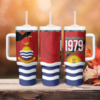 Mauri Kiribati Independence Day Tumbler With Handle 1979 Proud National Frigatebird