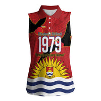 Mauri Kiribati Independence Day Women Sleeveless Polo Shirt 1979 Proud National Frigatebird