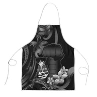 Black Hafa Adai Guam Apron Chamorro Latte Stone Hand With Plumeria - Polynesian Pride