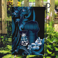 Blue Hafa Adai Guam Garden Flag Chamorro Latte Stone Hand With Plumeria