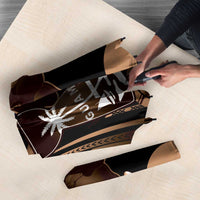 Brown Hafa Adai Guam Umbrella Chamorro Latte Stone Hand With Plumeria - Polynesian Pride