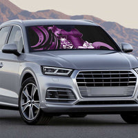 Purple Hafa Adai Guam Auto Sun Shade Chamorro Latte Stone Hand With Plumeria - Polynesian Pride