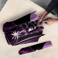 Purple Hafa Adai Guam Umbrella Chamorro Latte Stone Hand With Plumeria - Polynesian Pride