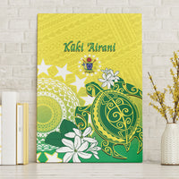 Cook Islands Independence Day Canvas Wall Art Kuki Airani Tiare Maori Polynesian Pattern - Green