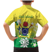Cook Islands Independence Day Family Matching Mermaid Dress and Hawaiian Shirt Kuki Airani Tiare Maori Polynesian Pattern - Green