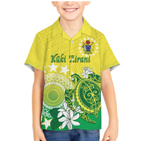 Cook Islands Independence Day Family Matching Mermaid Dress and Hawaiian Shirt Kuki Airani Tiare Maori Polynesian Pattern - Green