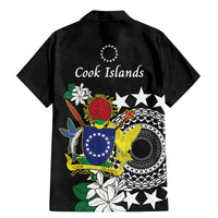Cook Islands Independence Day Family Matching Mermaid Dress and Hawaiian Shirt Kuki Airani Tiare Maori Polynesian Pattern - Black